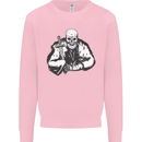 Viking Skull & Sword Thor Valhalla Kids Sweatshirt Jumper Light Pink