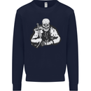 Viking Skull & Sword Thor Valhalla Kids Sweatshirt Jumper Navy Blue