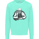 Viking Skull & Sword Thor Valhalla Kids Sweatshirt Jumper Peppermint