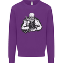 Viking Skull & Sword Thor Valhalla Kids Sweatshirt Jumper Purple