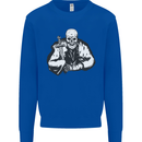 Viking Skull & Sword Thor Valhalla Kids Sweatshirt Jumper Royal Blue