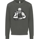 Viking Skull & Sword Thor Valhalla Kids Sweatshirt Jumper Storm Grey