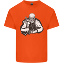 Viking Skull & Sword Thor Valhalla Kids T-Shirt Childrens Orange