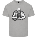 Viking Skull & Sword Thor Valhalla Kids T-Shirt Childrens Sports Grey