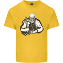 Viking Skull & Sword Thor Valhalla Kids T-Shirt Childrens Yellow