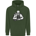 Viking Skull & Sword Thor Valhalla Mens 80% Cotton Hoodie Forest Green