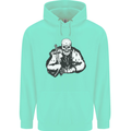 Viking Skull & Sword Thor Valhalla Mens 80% Cotton Hoodie Peppermint