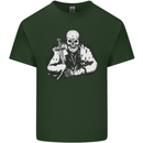 Viking Skull & Sword Thor Valhalla Mens Cotton T-Shirt Tee Top Forest Green