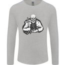 Viking Skull & Sword Thor Valhalla Mens Long Sleeve T-Shirt Sports Grey