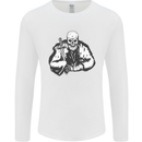Viking Skull & Sword Thor Valhalla Mens Long Sleeve T-Shirt White