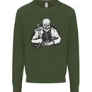 Viking Skull & Sword Thor Valhalla Mens Sweatshirt Jumper Forest Green