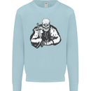 Viking Skull & Sword Thor Valhalla Mens Sweatshirt Jumper Light Blue