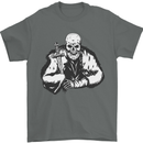 Viking Skull & Sword Thor Valhalla Mens T-Shirt Cotton Gildan Charcoal