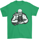Viking Skull & Sword Thor Valhalla Mens T-Shirt Cotton Gildan Irish Green