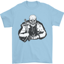 Viking Skull & Sword Thor Valhalla Mens T-Shirt Cotton Gildan Light Blue