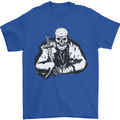 Viking Skull & Sword Thor Valhalla Mens T-Shirt Cotton Gildan Royal Blue