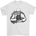Viking Skull & Sword Thor Valhalla Mens T-Shirt Cotton Gildan White