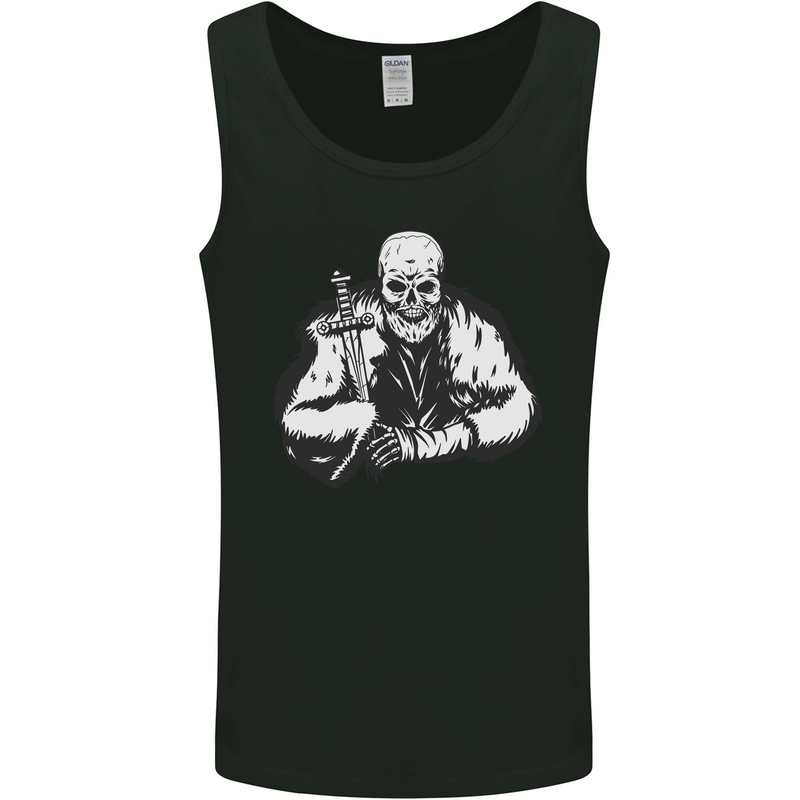 Viking Skull & Sword Thor Valhalla Mens Vest Tank Top Black