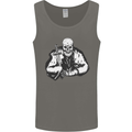 Viking Skull & Sword Thor Valhalla Mens Vest Tank Top Charcoal