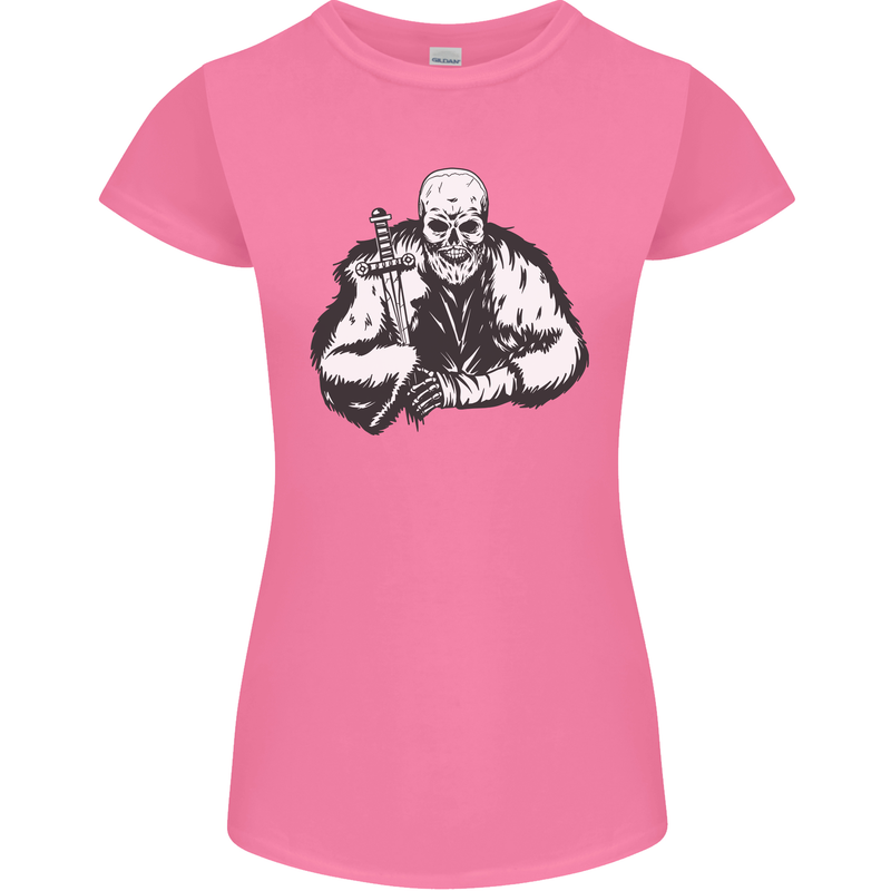 Viking Skull & Sword Thor Valhalla Womens Petite Cut T-Shirt Azalea