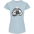 Viking Skull & Sword Thor Valhalla Womens Petite Cut T-Shirt Light Blue