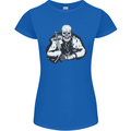 Viking Skull & Sword Thor Valhalla Womens Petite Cut T-Shirt Royal Blue