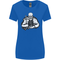 Viking Skull & Sword Thor Valhalla Womens Wider Cut T-Shirt Royal Blue