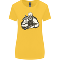 Viking Skull & Sword Thor Valhalla Womens Wider Cut T-Shirt Yellow