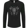 Viking Skull with Swords & Shield Valhalla Mens Long Sleeve T-Shirt Black