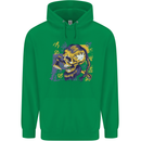 Viking Symbols Skull Childrens Kids Hoodie Irish Green