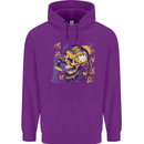 Viking Symbols Skull Childrens Kids Hoodie Purple