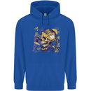 Viking Symbols Skull Childrens Kids Hoodie Royal Blue