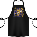 Viking Symbols Skull Cotton Apron 100% Organic Black