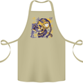 Viking Symbols Skull Cotton Apron 100% Organic Khaki