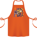 Viking Symbols Skull Cotton Apron 100% Organic Orange