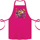Viking Symbols Skull Cotton Apron 100% Organic Pink