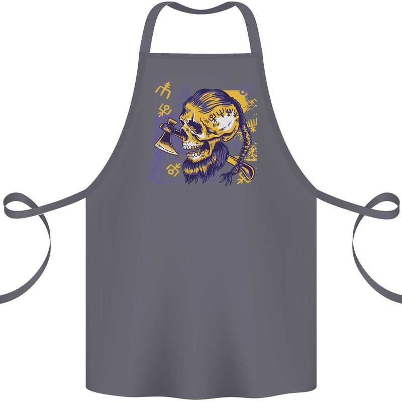 Viking Symbols Skull Cotton Apron 100% Organic Steel