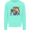 Viking Symbols Skull Kids Sweatshirt Jumper Peppermint