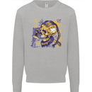 Viking Symbols Skull Kids Sweatshirt Jumper Sports Grey