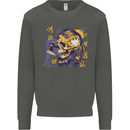 Viking Symbols Skull Kids Sweatshirt Jumper Storm Grey