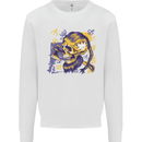 Viking Symbols Skull Kids Sweatshirt Jumper White