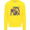 Viking Symbols Skull Kids Sweatshirt Jumper Yellow