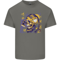 Viking Symbols Skull Kids T-Shirt Childrens Charcoal