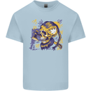 Viking Symbols Skull Kids T-Shirt Childrens Light Blue