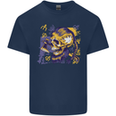 Viking Symbols Skull Kids T-Shirt Childrens Navy Blue