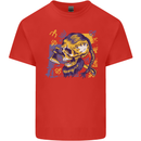 Viking Symbols Skull Kids T-Shirt Childrens Red