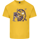 Viking Symbols Skull Kids T-Shirt Childrens Yellow