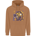 Viking Symbols Skull Mens 80% Cotton Hoodie Caramel Latte