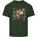 Viking Symbols Skull Mens Cotton T-Shirt Tee Top Forest Green