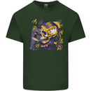 Viking Symbols Skull Mens Cotton T-Shirt Tee Top Forest Green